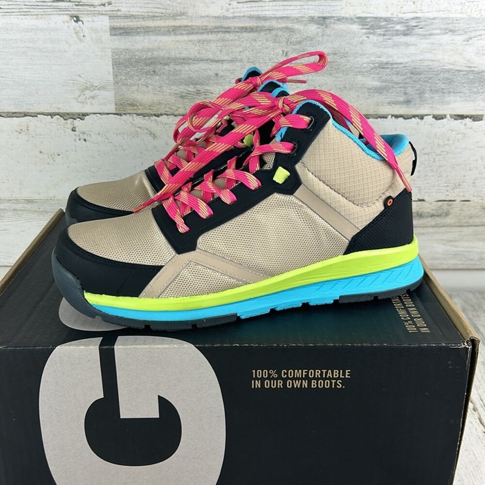 Bogs Womens 9 Sandstone Safety Toe Work Sneakers Lightweight Trainer Shoes NEW